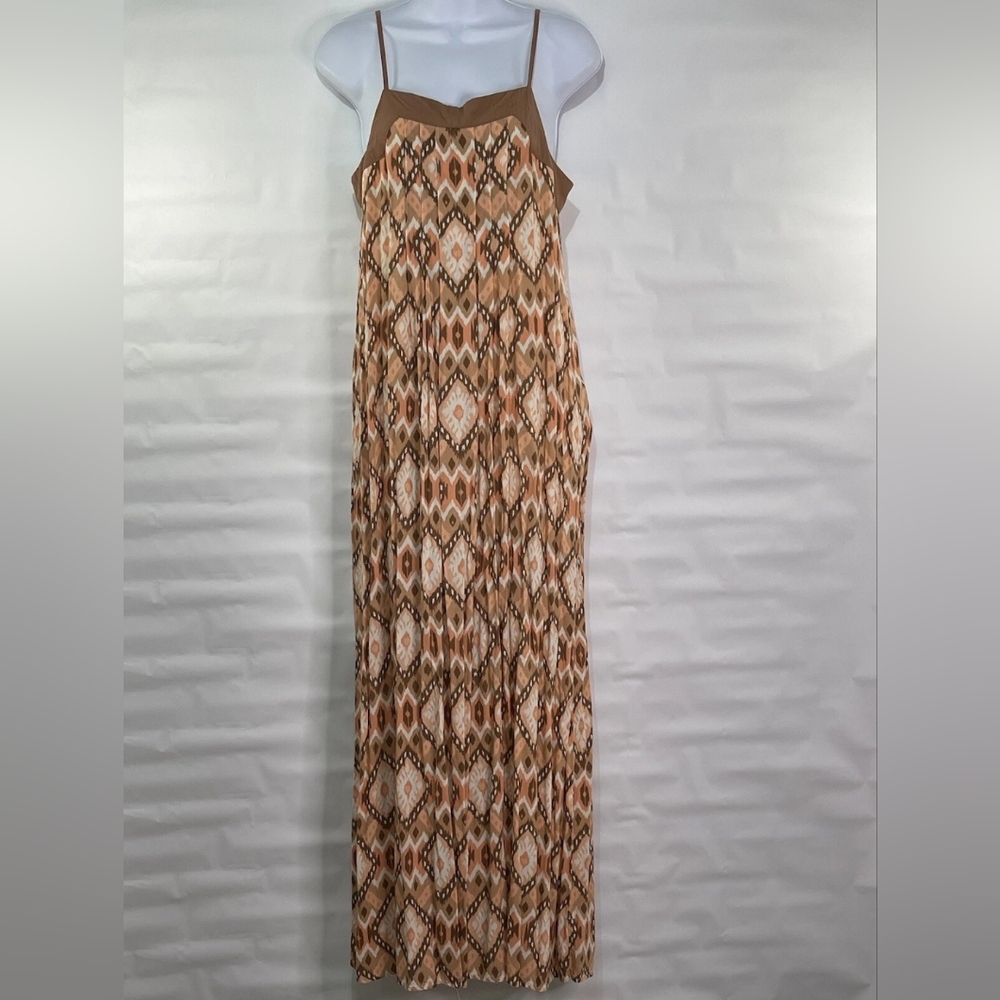 Xhilaration Women’s Multicolor  Sleeveless Pleated Boho Maxi Dress Size XL